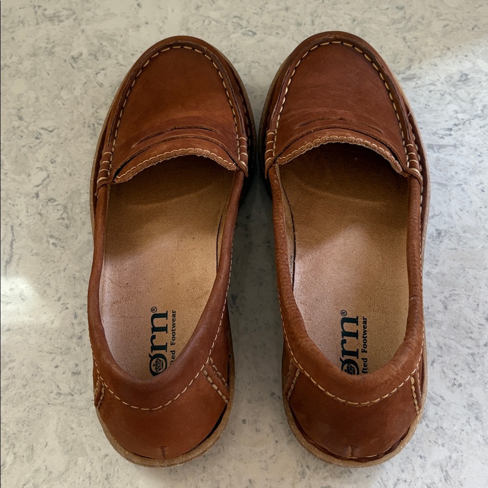 Born Nerina women’s suede penny loafer Brown Size 9 - Picture 3 of 12